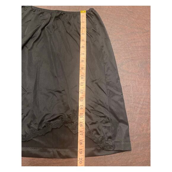 Vintage Sears “The Doesn’t Slip” Black Half Slip Skirt Retro Pinup Boudoir 50's - Picture 5 of 7